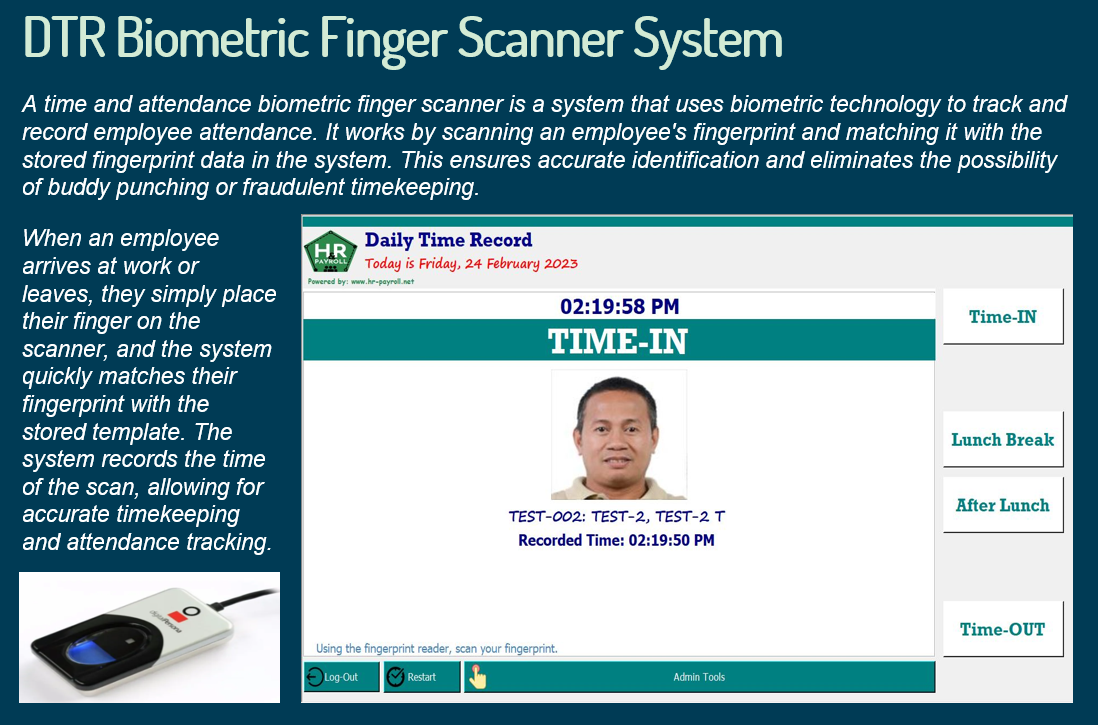 DTR Finger Scanner