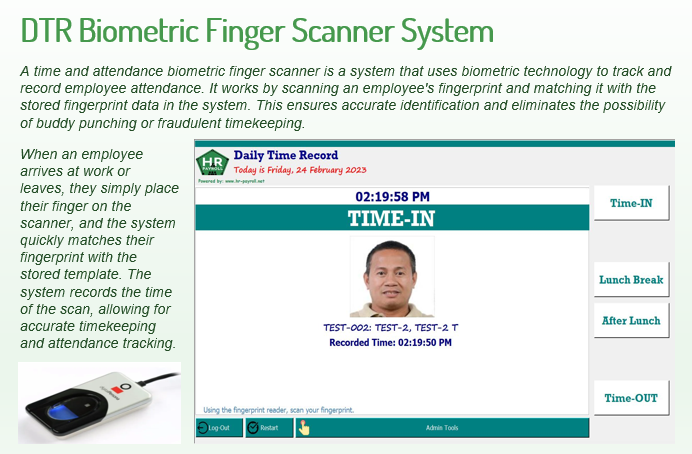 DTR Finger Scanner