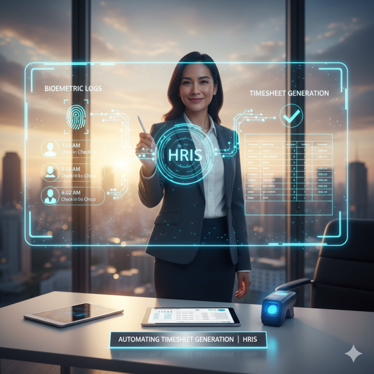 Automating Timesheet Generation from Biometric Logs Using HRIS