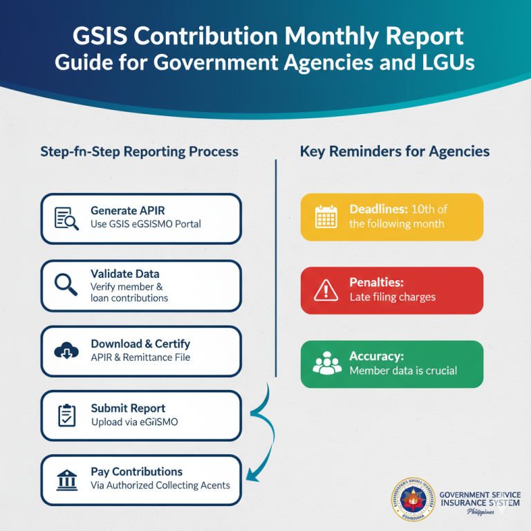 GSIS Contribution Monthly Report Guide for Government Agencies and LGUs
