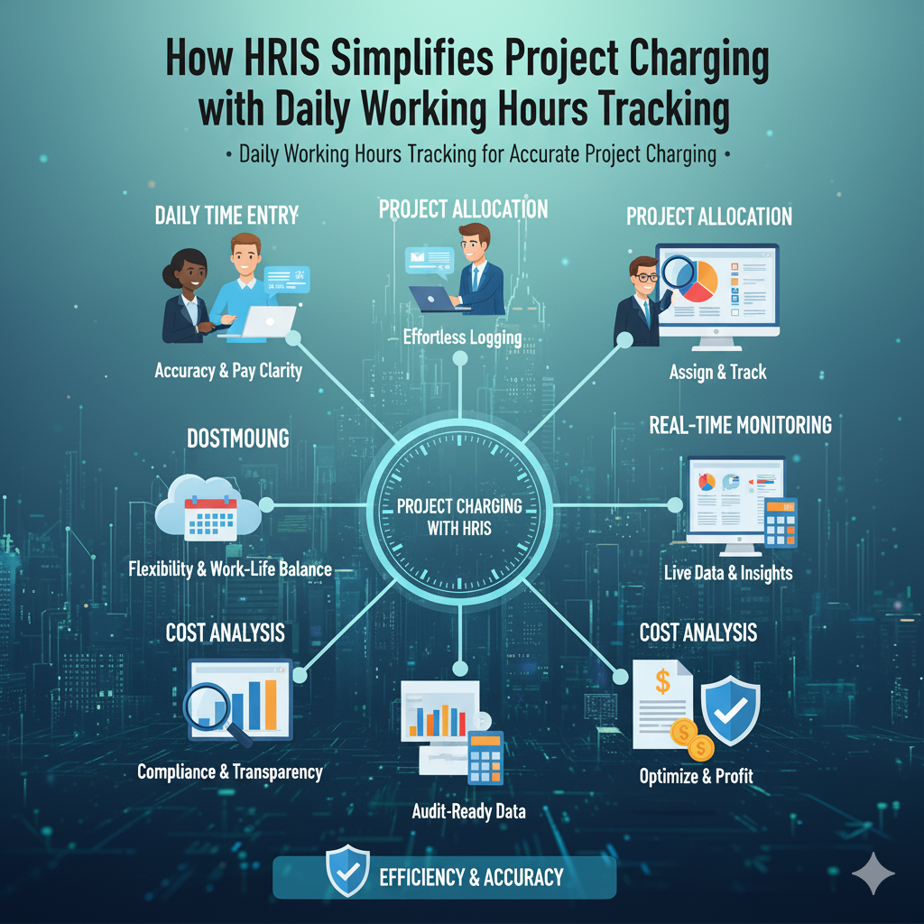 How HRIS Simplifies Project Charging with Daily Working Hours Tracking