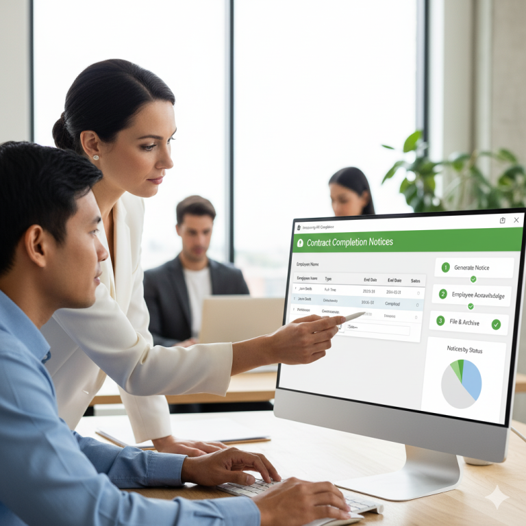 Improving HR Compliance: How HRIS Handles Contract Completion Notices