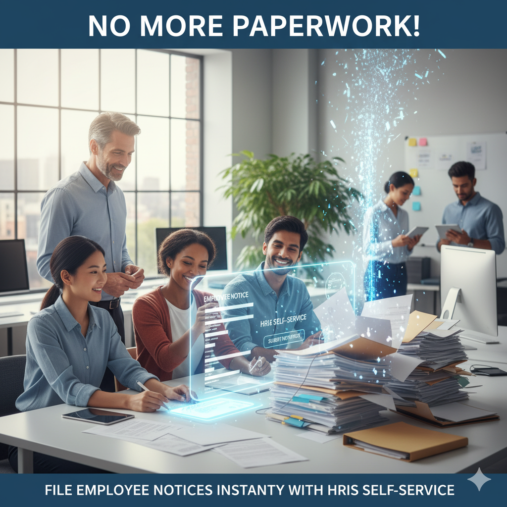 No More Paperwork! File Employee Notices Instantly with HRIS Self-Service